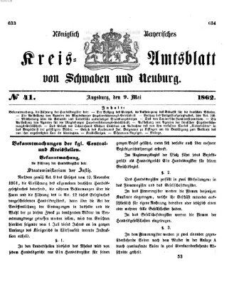 Königlich Bayerisches Kreis-Amtsblatt von Schwaben und Neuburg Freitag 9. Mai 1862