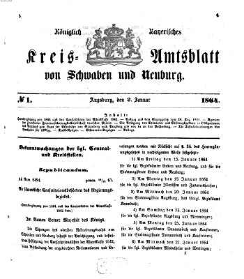 Königlich Bayerisches Kreis-Amtsblatt von Schwaben und Neuburg Samstag 2. Januar 1864
