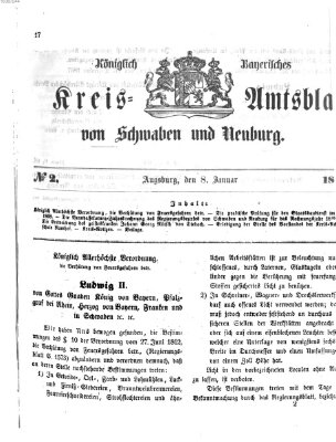 Königlich Bayerisches Kreis-Amtsblatt von Schwaben und Neuburg Mittwoch 8. Januar 1868