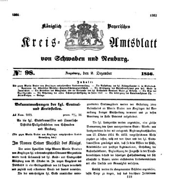 Königlich Bayerisches Kreis-Amtsblatt von Schwaben und Neuburg Dienstag 2. Dezember 1856