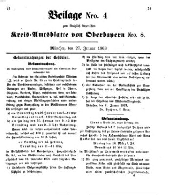 Königlich-bayerisches Kreis-Amtsblatt von Oberbayern (Münchner Intelligenzblatt) Dienstag 27. Januar 1863