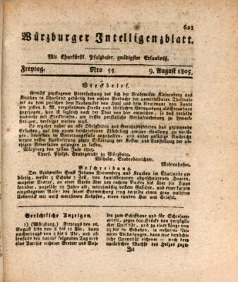 Würzburger Intelligenzblatt Freitag 9. August 1805