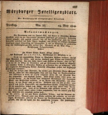 Würzburger Intelligenzblatt Dienstag 24. Mai 1814