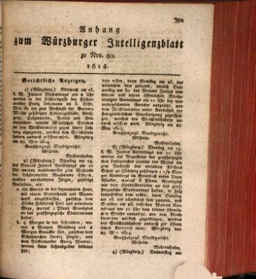 Würzburger Intelligenzblatt Dienstag 7. Juni 1814