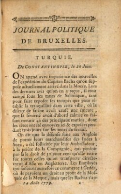 Mercure de France Samstag 14. August 1779