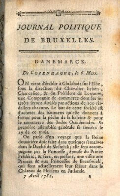 Mercure de France Samstag 7. April 1781