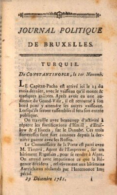 Mercure de France Samstag 29. Dezember 1781