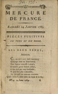 Mercure de France Samstag 24. Januar 1789