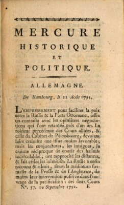 Mercure de France Samstag 10. September 1791