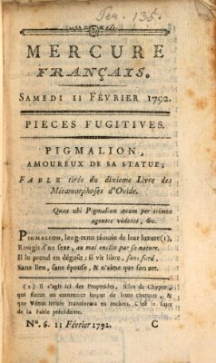 Mercure de France Samstag 11. Februar 1792