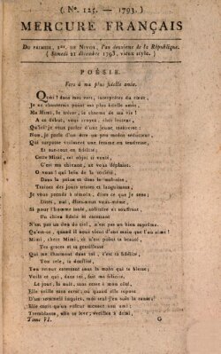 Mercure de France Samstag 21. Dezember 1793