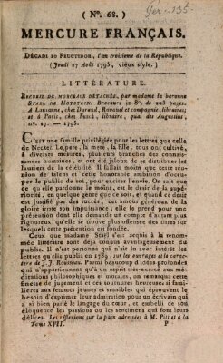 Mercure de France Donnerstag 27. August 1795