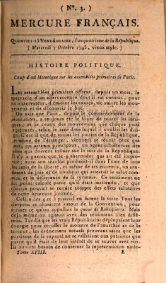 Mercure de France Mittwoch 7. Oktober 1795