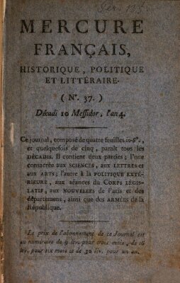 Mercure de France Dienstag 28. Juni 1796