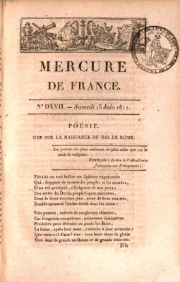 Mercure de France Samstag 15. Juni 1811