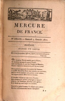 Mercure de France Samstag 4. Januar 1812