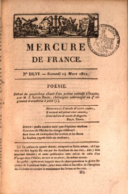 Mercure de France Samstag 14. März 1812