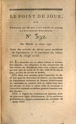 Le point du jour ou Résultat de ce qui s'est passé la veille à l'Assemblée Nationale Dienstag 10. August 1790