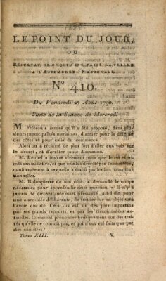 Le point du jour ou Résultat de ce qui s'est passé la veille à l'Assemblée Nationale Freitag 27. August 1790