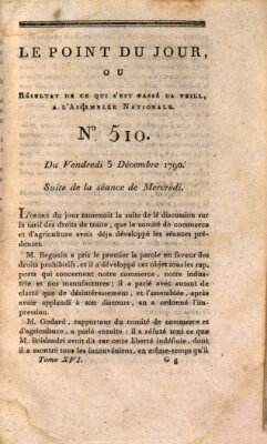 Le point du jour ou Résultat de ce qui s'est passé la veille à l'Assemblée Nationale Freitag 3. Dezember 1790