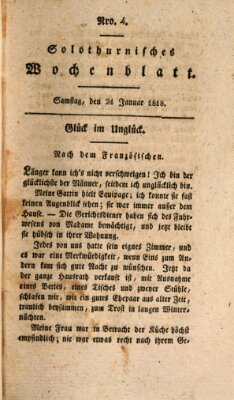 Solothurnisches Wochenblatt Samstag 24. Januar 1818
