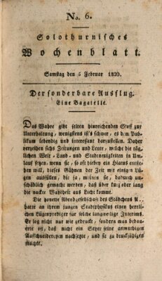 Solothurnisches Wochenblatt Samstag 5. Februar 1820
