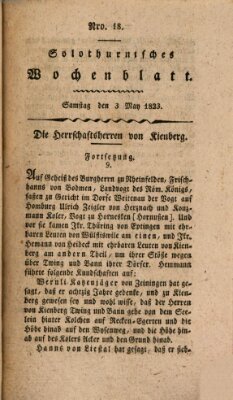 Solothurnisches Wochenblatt Samstag 3. Mai 1823
