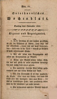 Solothurnisches Wochenblatt Samstag 1. November 1823