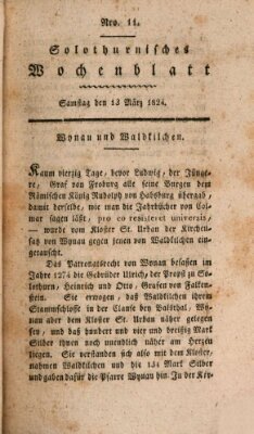 Solothurnisches Wochenblatt Samstag 13. März 1824