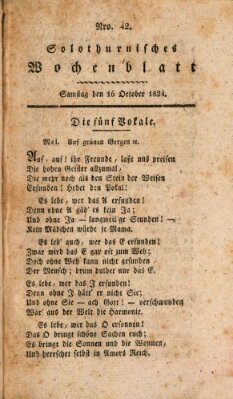 Solothurnisches Wochenblatt Samstag 16. Oktober 1824