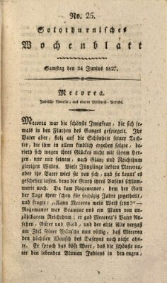 Solothurnisches Wochenblatt Sonntag 24. Juni 1827