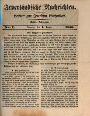 Jeverländische Nachrichten Sonntag 4. Januar 1846