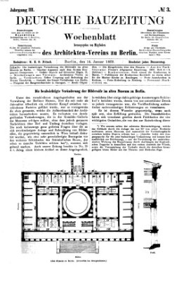 Deutsche Bauzeitung 〈Berlin〉 Donnerstag 14. Januar 1869