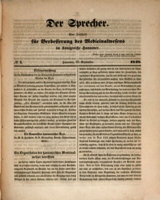 Sprecher Freitag 29. September 1848