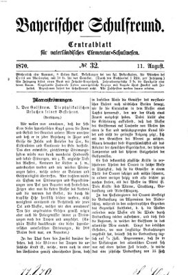 Bayerischer Schulfreund Donnerstag 11. August 1870