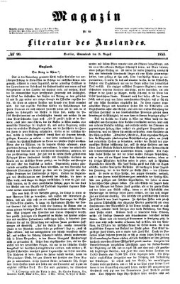 Magazin für die Literatur des Auslandes Samstag 18. August 1855