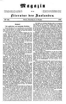 Magazin für die Literatur des Auslandes Donnerstag 13. Dezember 1855