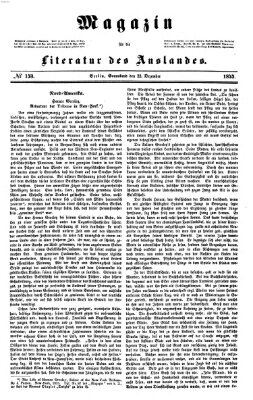 Magazin für die Literatur des Auslandes Samstag 22. Dezember 1855