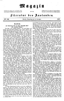 Magazin für die Literatur des Auslandes Donnerstag 19. November 1857