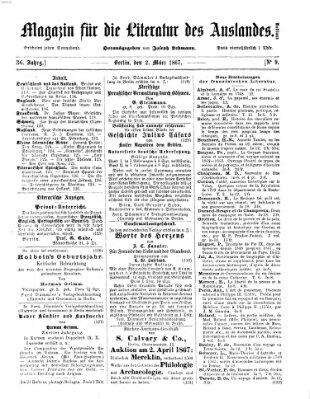 Magazin für die Literatur des Auslandes Samstag 2. März 1867