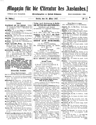 Magazin für die Literatur des Auslandes Samstag 30. März 1867