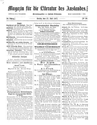 Magazin für die Literatur des Auslandes Samstag 27. Juli 1867