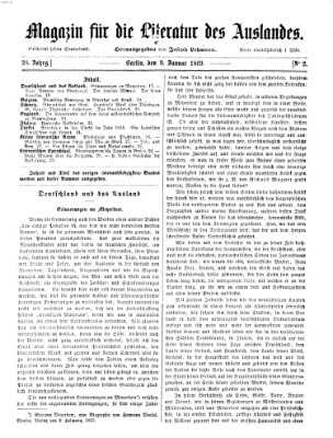 Magazin für die Literatur des Auslandes Samstag 9. Januar 1869
