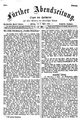 Fürther Abendzeitung Freitag 7. April 1865