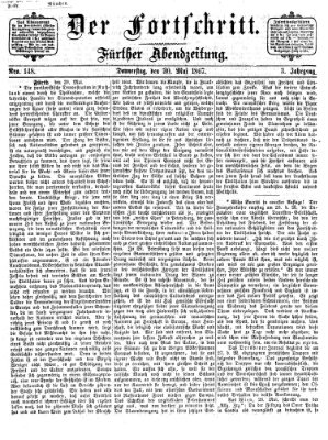 Der Fortschritt (Der Fortschritt auf allen Gebieten des öffentlichen Lebens) Donnerstag 30. Mai 1867