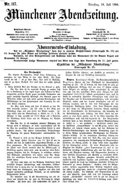 Münchener Abendzeitung Dienstag 26. Juli 1864
