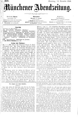 Münchener Abendzeitung Sonntag 13. November 1864