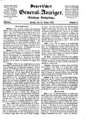 Bayerischer General-Anzeiger (Nürnberger Abendzeitung) Freitag 10. Januar 1862