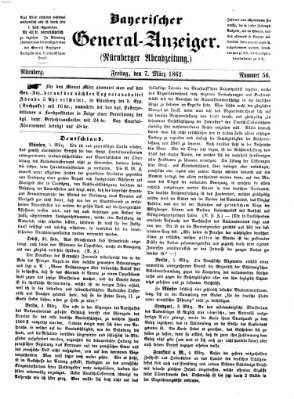 Bayerischer General-Anzeiger (Nürnberger Abendzeitung) Freitag 7. März 1862