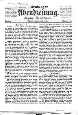 Nürnberger Abendzeitung Dienstag 22. Juli 1862
